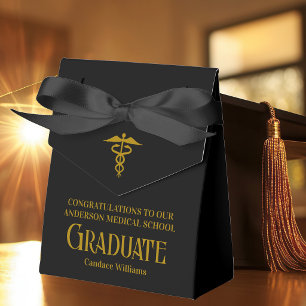 Elegante schwarze Goldene Medizinische-Abschlussfe Geschenkschachtel