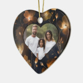 Elegante schwarze goldene Terracotta Keramik Ornament (Links)