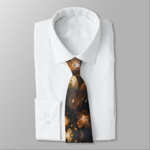 Elegante schwarze goldene Terracotta Krawatte