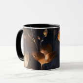 Elegante schwarze goldene Terracotta Tasse (Vorderseite Links)