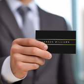 Elegante schwarze Goldgradientengrenzen beruflich Visitenkarte
