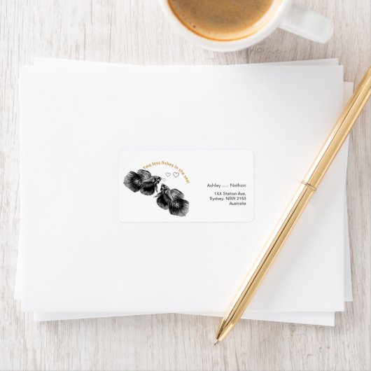 Elegante Schwarze Goldmedaille Adressaufkleber (Insitu)