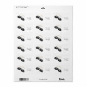 Elegante Schwarze Goldmedaille Adressaufkleber (Vorne)