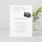 Elegante Schwarze Goldmedaille Einladung (Stehend Vorderseite)