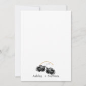 Elegante Schwarze Goldmedaille Einladung (Rückseite)