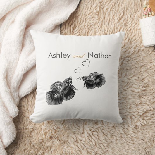 Elegante Schwarze Goldmedaille Kissen (Decke)