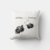 Elegante Schwarze Goldmedaille Kissen (Vorderseite)