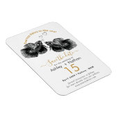 Elegante Schwarze Goldmedaille Magnet (Rechte Seite)