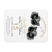 Elegante Schwarze Goldmedaille Magnet (Horizontal)
