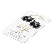 Elegante Schwarze Goldmedaille Magnet (Linke Seite)