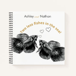 Elegante Schwarze Goldmedaille Notizblock