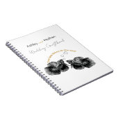 Elegante Schwarze Goldmedaille Notizblock (Rechte Seite)