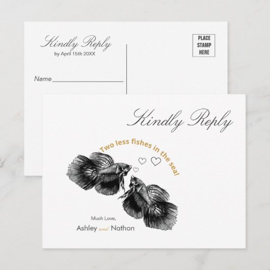 Elegante Schwarze Goldmedaille Postkarte (Vorne/Hinten)