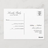 Elegante Schwarze Goldmedaille Postkarte (Rückseite)