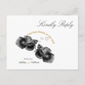 Elegante Schwarze Goldmedaille Postkarte (Vorderseite)