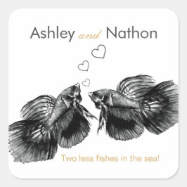 Elegante Schwarze Goldmedaille Quadratischer Aufkleber