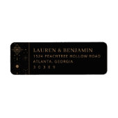 Elegante schwarze Goldsterne (Vorne)