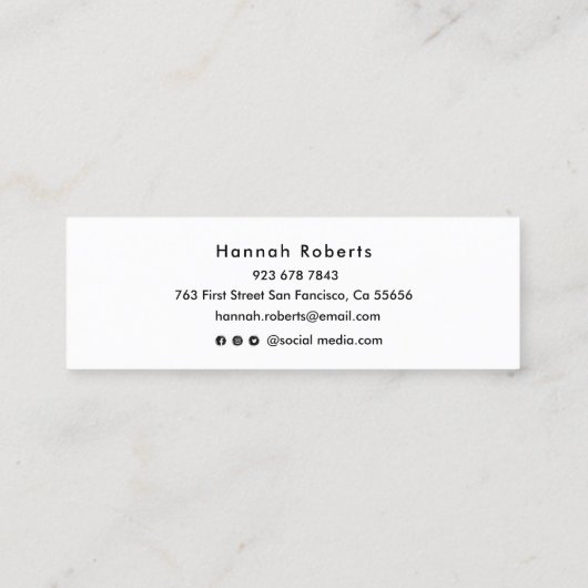 Elegante Schwarze Graduate Name Cards einfügen Telefonnummerkarte (Rückseite)