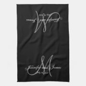 Elegante schwarze graue geschirrtuch (Vertikal)