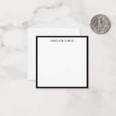 Elegante schwarze Grenze klassisch kalligraphisch Mitteilungskarte (Vorderseite/Rückseite Beispiel)