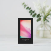 Elegante Schwarze Grenze Visitenkarte (Stehend Vorderseite)