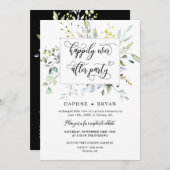 Elegante Schwarze Grüne glücklich immer nach dem P Einladung (Vorne/Hinten)