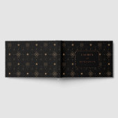 Elegante schwarze Himmelsterne Gästebuch (Voll)