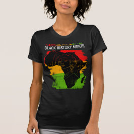Elegante Schwarze Historie Monat Illustration T-Shirt