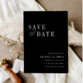 elegante schwarze Hochzeit speichern Sie die Datte Einladung