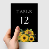 Elegante Schwarze Hochzeit Tischnummer