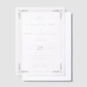 Elegante schwarze Hochzeitseinladung mit Blumendek Pergament Einladungen (Versetzt)