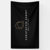 Elegante schwarze Immobilien Banner (Vertikal)
