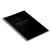 Elegante Schwarze Immobilien Notizblock (Rechte Seite)