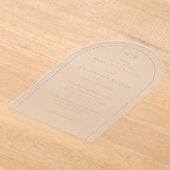 Elegante schwarze Initialen Acryleinladungen (Ablage )