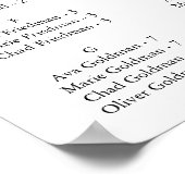 Elegante schwarze Kalligrafie-Blumensiegelkarte Poster (Ecke)