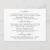 Elegante Schwarze Kalligrafie - Hochzeitsinformati Begleitkarte (Vorderseite)