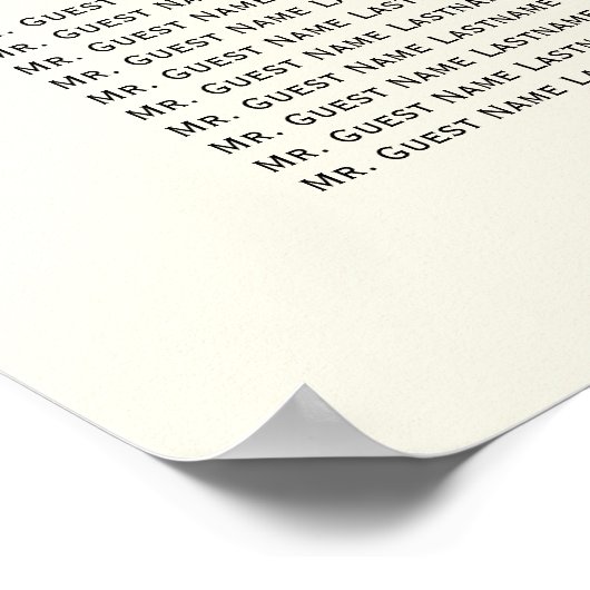 Elegante schwarze Kalligrafie-Hochzeitssattelkarte Poster (Ecke)