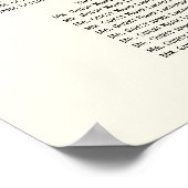 Elegante schwarze Kalligrafie-Hochzeitssattelkarte Poster (Ecke)