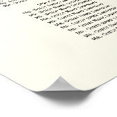 Elegante schwarze Kalligrafie-Hochzeitssattelkarte Poster (Ecke)