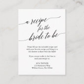 Elegante Schwarze Kalligrafie-Kartenlehre Begleitkarte (Vorderseite)