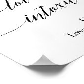 Elegante schwarze Kalligrafie-Liebe beraubt Poster (Ecke)