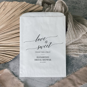 Elegante schwarze Kalligrafie Liebe ist süß Geschenktütchen