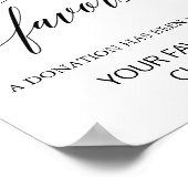 Elegante schwarze Kalligraphie anstelle von Favori Poster (Ecke)