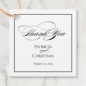 Elegante schwarze Kalligraphie Danke, dass Sie Anh Geschenkanhänger (Vorderseite)