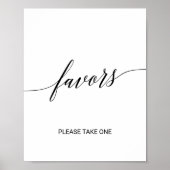 Elegante Schwarze Kalligraphie-Favoriten Poster (Vorne)
