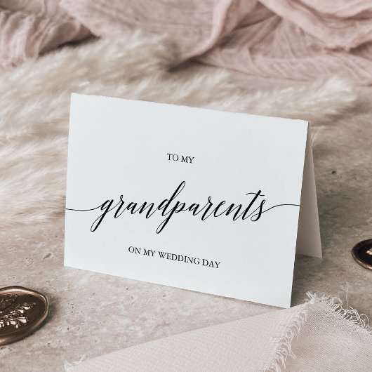 Elegante schwarze Kalligraphie für meine Großelter Karte