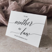 Elegante schwarze Kalligraphie für meine Mutter im Karte