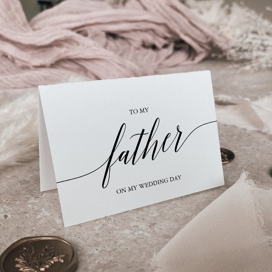 Elegante schwarze Kalligraphie für meine Vaterhoch Karte