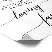 Elegante schwarze Kalligraphie Generationen von Li Poster (Ecke)