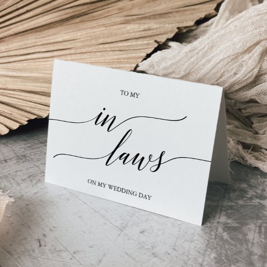 Elegante schwarze Kalligraphie in meinen Gesetzen Karte